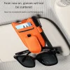 Porte-lunettes de soleil magnétique pour voiture, Clip pour lunettes pare-soleil, cintre pour lunettes en PU, Clip pour carte de billet Portable, accessoires automobiles