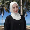 Écharpe hijab en jersey de coton modal, châle musulman long, turban doux uni, bandeau pour femmes, bandeau africain