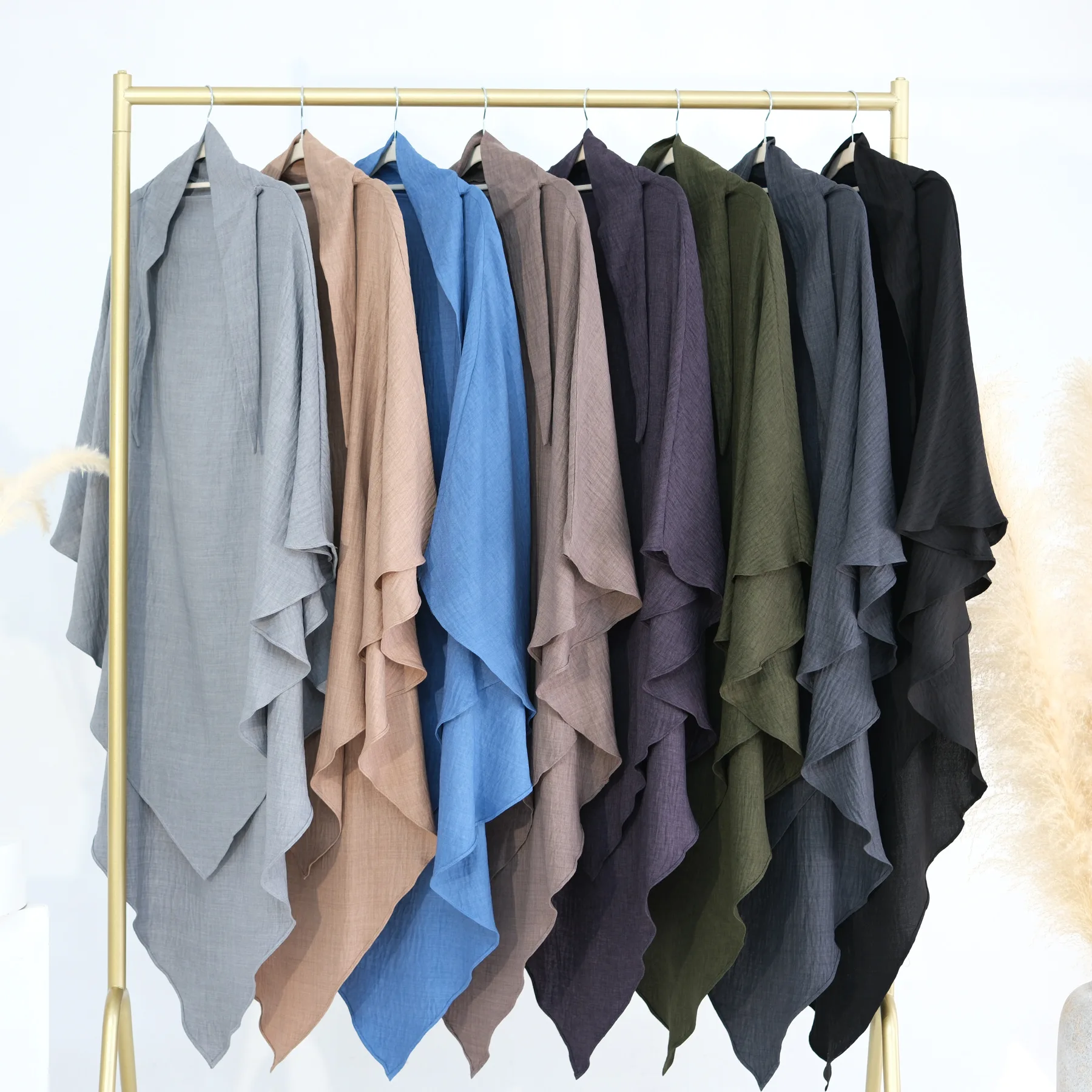 Eid femmes longue Hijab Khimar musulman dubaï Hijabs foulards Turban couleur unie arabe coiffure islamique Ramadan dames foulard Eid femmes longue Hijab Khimar musulman dubaï Hijabs foulards Turban couleur unie arabe coiffure islamique Ramadan dames foulard