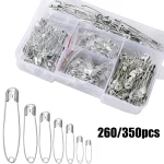 Épingle de sûreté 260 pièces, différentes tailles pour répondre à une variété de besoins, épingle de sûreté argentée, épingle de sûreté pour vêtements tranchants, kit de couture