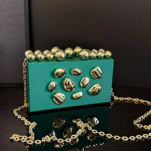 Pochette de soirée de luxe pour femmes, Mini boîte, sac à main de mariage, sac pour téléphone, sac à bandoulière en acrylique de haute qualité pour dames