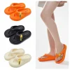 tongs confortables à plateforme avec lettres eva, sandales antidérapantes à semelles épaisses, pantoufles de plage souples pour dames