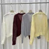 cardigan pour femmes, tricoté élastique, col en v, haut à manches longues, décoration à paillettes, pull pour femme, manteau, nouvelle collection automne 2025