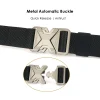 kolber nouvelle ceinture Élastique argentée pour hommes boucle en métal À dégagement rapide 3.4cm ceinture décontractée ceinture extensible tissée serrée ceinture tactique mâle