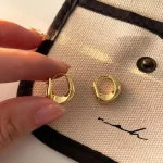 Boucles d&rsquo;oreilles en argent Sterling 925 pour femmes, cerceau d&rsquo;oreille polyvalent, doux fille, bijoux à la mode, cadeaux du nouvel an, accessoires