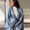 abaya robe kimono de luxe pour femmes musulmanes, manteau ouvert eid, dubaï, chauve souris, robes modestes, vêtements islamiques, kebaya, 2024