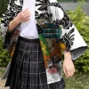 kimono traditionnel japonais confortable et respirant pour femme, vêtement imprimé de style traditionnel, cardigan d'Été