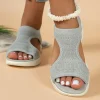 femmes chaussures d'été plate forme sandales léger plage chaussures décontractées sans lacet sandales romaines bout ouvert sandales à talons compensés femmes grande taille