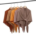 Foulard froissé en mousseline de soie pour femme, hijab instantané, châle musulman, écharpe déformable, solide, étole du Ramadan