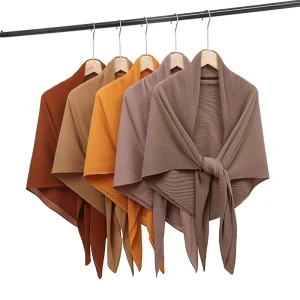 Foulard froissé en mousseline de soie pour femme, hijab instantané, châle musulman, écharpe déformable, solide, étole du Ramadan