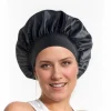 bonnet de nuit en satin de qualité supérieure pour femmes, haute élasticité, large bande, soins capillaires, chapeau de douche, pur fait à la main, nuit quotidienne, multi usage
