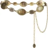 Ceinture à chaîne en métal pour femmes, Cowgirl, pays occidental, ceinture Concho réglable pour pulls, robes, Jeans
