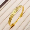 Brillant 24K bijoux cadeau mariage mariée décor dames femme manchette Bracelet réglable Bracelet femmes Bracelets Dubai Bracelet Bracelet
