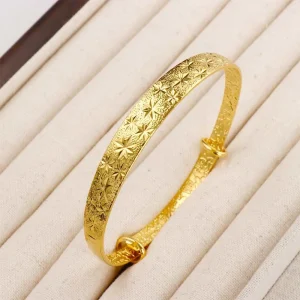 Brillant 24K bijoux cadeau mariage mariée décor dames femme manchette Bracelet réglable Bracelet femmes Bracelets Dubai Bracelet Bracelet