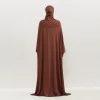 robe de prière une pièce pour femmes, abayas musulmanes, hijab à capuche, manches smocks, jilbabs, caftans islamiques, dubaï, saoudien, modestie turque