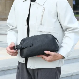 Pochette d&rsquo;affaires Design de marque à la mode, sacs enveloppe en cuir PU de haute qualité, portefeuille de voyage décontracté pour hommes, poche pour téléphone portable