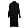 robe marron pour femmes, tricotée, col roulé, crochet, vêtements noirs, maxi, moulante, longue, en promotion emo e m