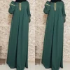 abayas imprimé style ethnique musulman, grande taille, robes de dubaï pour femmes 4xl 5xl, manches longues, ample, décontractée, mode ramadan