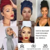 bandeaux pour femmes noires turban couvre chef extensible africain enveloppe de cheveux jersey foulard cravate bandeaux
