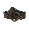 nouvelle ceinture pour femmes européennes et américaines avec une sensation haut de gamme, rivets rétro ajourés, ceinture maillard à la mode
