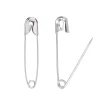 Épingles de sûreté argentées en acier inoxydable, accessoire de couture, grande et petite broche, 100 pièces