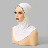 nouveau hijab instantané avec strass brillants pour femmes musulmanes, couverture complète, bonnet en jersey de coton solide, prêt à porter, casquette intérieure
