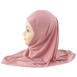 Filles instantané Hijab écharpe musulman Bonnet Hijabs tête enveloppement Turban pour 7-12 ans enfants Ramadan Islam foulard Turban Amira châles