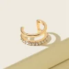 boucles d'oreilles en strass pour femmes, décor exquis, manchette d'oreille, nouvelle collection été 2022, bijoux cadeau de noël