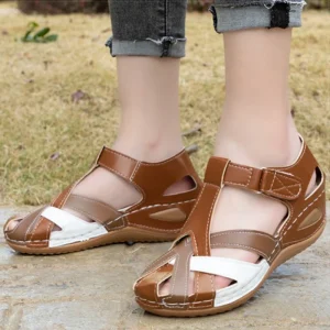 Sandales à talons compensés pour femmes, chaussures décontractées, mélange de documents, été 2025