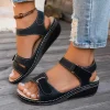 femmes sandales été nouveau bout ouvert mode sandales 2025 nouveau doux sexy boucle compensée chaussures orthopédiques femme sandalias de mujer