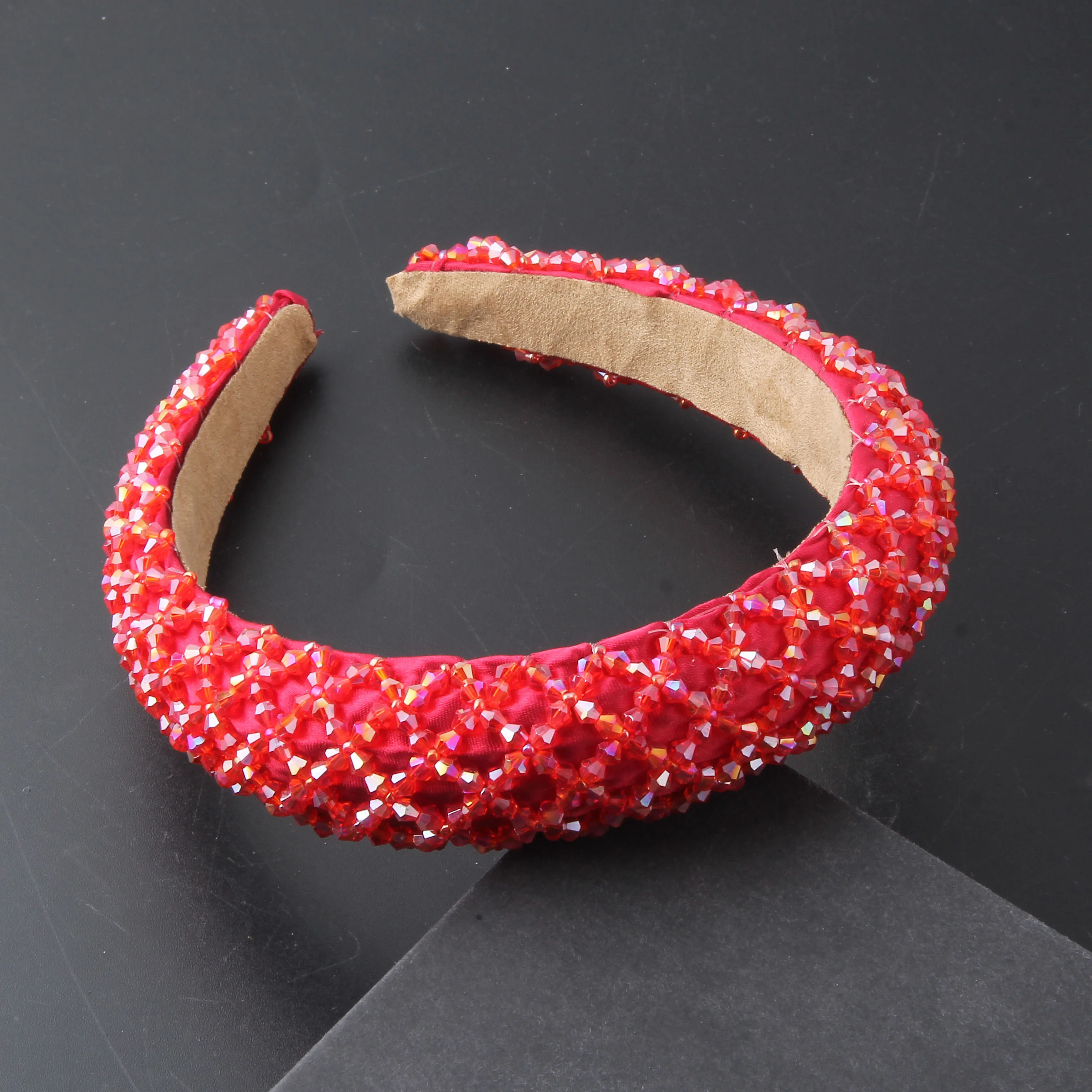 Nouveau brillant plein strass bandeau mode femme bandeau élastique rembourré bandeau brillant bandeau femmes chapeaux 884
