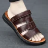 sandales pour hommes 2023 mode d'été décontracté chaussures de plage à la mode éclaté plage un mot sandales pantoufles confortables