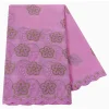 Écharpe musulmane hijab pour femmes africaines, tissu 100% coton de haute qualité, fil de coton rayonne, écharpe brodée, style excellent de dubaï