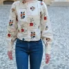 fleurs brodées femme évider blouse décontractée hauts 100% coton dos simple boutonnage col rond dames col rond chemise 2026 nouveau