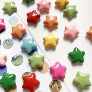 Aimants de réfrigérateur 10 étoiles-matériau plastique, mini aimant de réfrigérateur mignon pour la décoration de la maison, dossier de messages photo