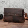Pochette de luxe en cuir de vache pour hommes, pochette pour iPad Mini 4 5 6, Iphone, portefeuille à la mode, grande capacité, cadeau
