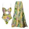 deux pièces bikini 2025 sexy femmes une pièce maillot de bain maillots de bain femme jupe longue bikini ensemble biquini maillot de bain maillot de bain