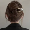 Épingles à cheveux en perles coréennes en forme de u, épingles à cheveux en métal pour femmes et filles, bâtons pour chignon, accessoires de coiffure, cadeaux, nouvelle collection