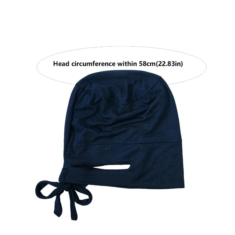 mode foulard sous capuchon avec trou d'oreille femmes hijabs bandana femmes hijab turban chapeau écharpe à capuche islamique sous écharpe filles