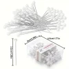 aiguilles à tête de perle ronde 3cm, 100 pièces/boîte, épingles de couture blanches, point de bricolage, outils de couture à poussée droite, positionnement domestique jxb
