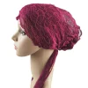 turban en dentelle florale pour femmes musulmanes, bonnets arabes islamiques, chapeau de chimio, vêtements de sauna, chapeau hijab, longue queue, ramadan, casquette, nouveau