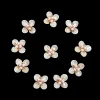 Épingles à cheveux en cristal scintillant, 10 pièces, boutons à fleurs en strass, bouton à dos plat, décoration de vêtements de mariage, accessoires de couture