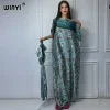 winyi robe musulmane pour femmes, abaya africaine, dubaï, col ras du cou, imprimé, kaftan, élégante, longueur maxi, tenue de plage