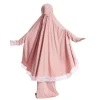 robe hijab musulmane pour enfants filles, ensemble jupe khimar du ramadan, vêtement de prière aérien eid, burqa abaya, kaftan, robes à capuche