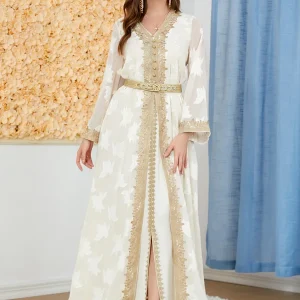Robe musulmane élégante pour femmes, caftan marocain, kimono, jubah, longue, abaya, vêtements islamiques, hijab de turquie, arabe, ramadan