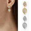 Boucles d&rsquo;oreilles Double yeux détachables en laiton avec or 18k, bijoux de fête pour femmes, Boho T Show, robe de défilé, tendance coréenne et japonaise Rare