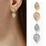 Boucles d&rsquo;oreilles Double yeux détachables en laiton avec or 18k, bijoux de fête pour femmes, Boho T Show, robe de défilé, tendance coréenne et japonaise Rare