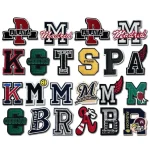 Lettres AB Patch de broderie pour vêtements sacs bricolage décoration coudre sur fer sur patchs Appliques pour vêtements autocollants sac à dos Scp