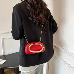 Pochette tendance en cuir PU pour femmes, sac à bandoulière avec sangle amovible, pochette à main pour dîner de soirée