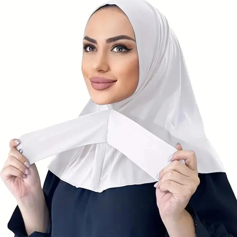 bonnet modal hijab sport Écharpe pour femme Élastique réglable avec attache au dos pour un confort élégant toute la journée durabilité hijabs instantanés